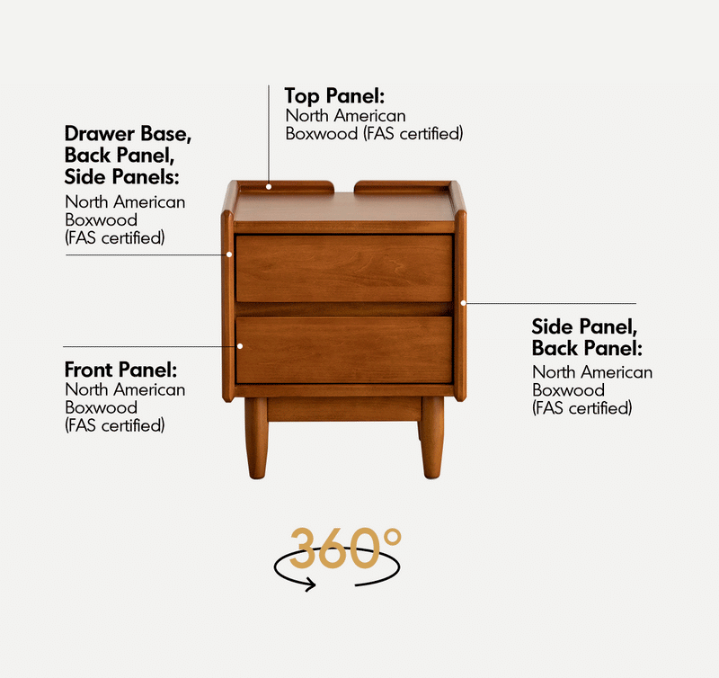Vintage Boxwood Side Table VISTA More Details and Instruction_3
