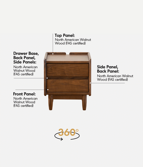 Japandi Walnut Wood Side Table VISTA Good to Know Preview-2