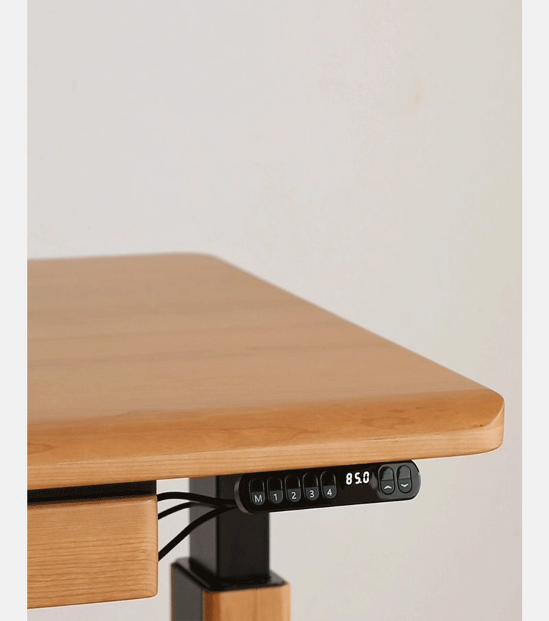 Scandinavian Cherry Wood Electric Height Adjustable Study Table CLOUD LIFTING More Details and Instruction_10
