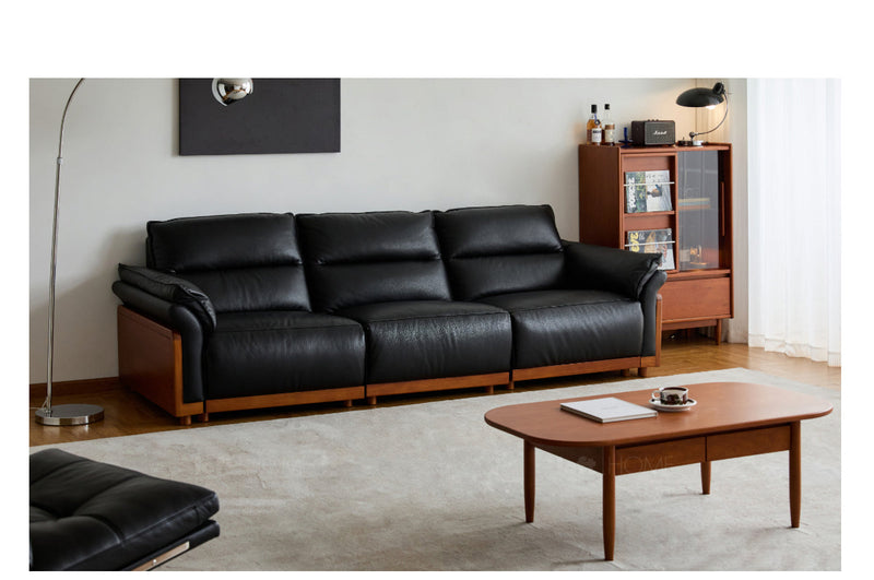 Vintage Boxwood Genuine Leather Electric Recliner 3 Seater Sofa EDGELESS More Details and Instruction_11