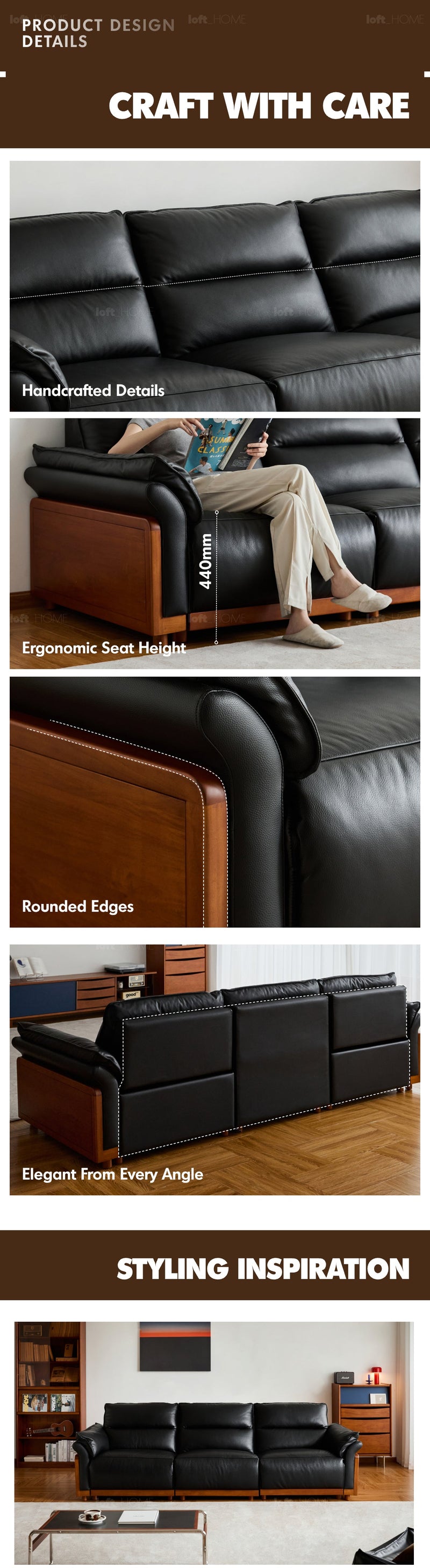 Vintage Boxwood Genuine Leather Electric Recliner 3 Seater Sofa EDGELESS More Details and Instruction_8