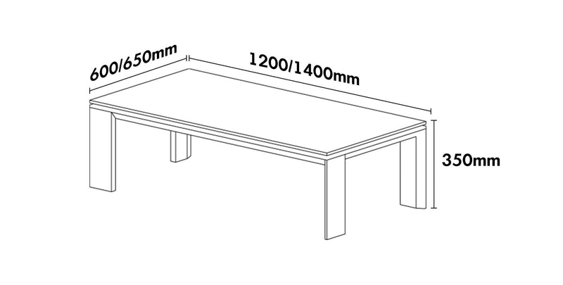 Minimalist Ash Wood Veneer Sintered Stone Coffee Table STRING Size Chart