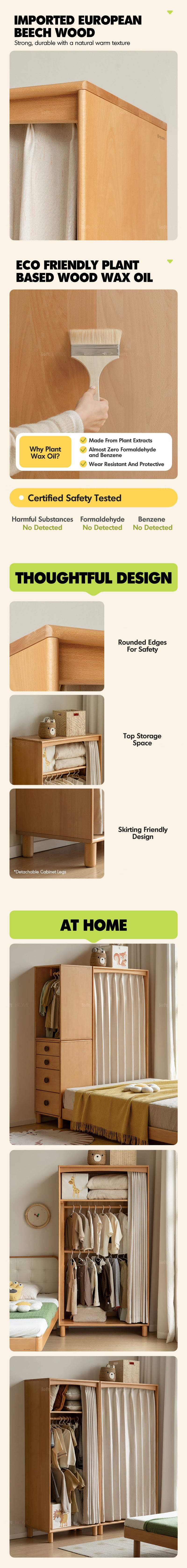 Scandinavian Beech Wood Wardrobe PEBLO More Details and Instruction_6