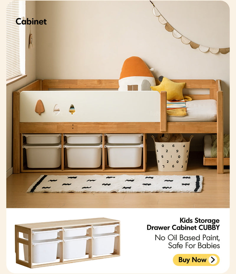 more product details and feature of Scandinavian Rubber Wood Kids Bunk Bed VIREO