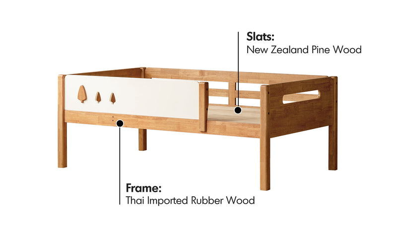 more material details of Scandinavian Rubber Wood Kids Bunk Bed VIREO