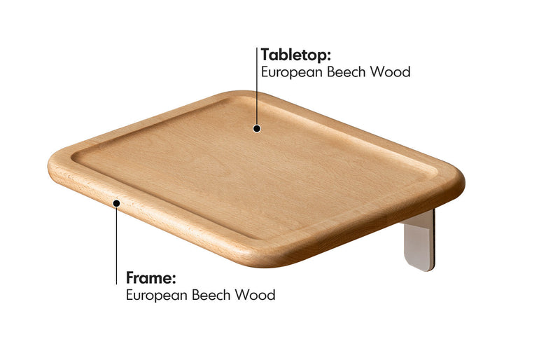 more material details of Scandinavian Beech Wood Bedside Floating Shelf PLENI
