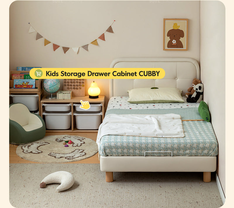 Modern Microfiber Leather Kids Bed CRADLE More Details and Instruction_8