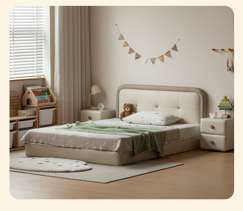 Modern Microfiber Leather Kids Bed CRADLE More Details and Instruction_9