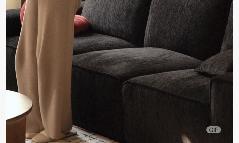 more product details and feature of Minimalist Chenille Velvet Fabric 3 Seater Sofa TUFTY TIME