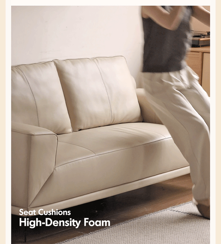 Modern Genuine Leather 2 Seater Sofa Bed LINEA