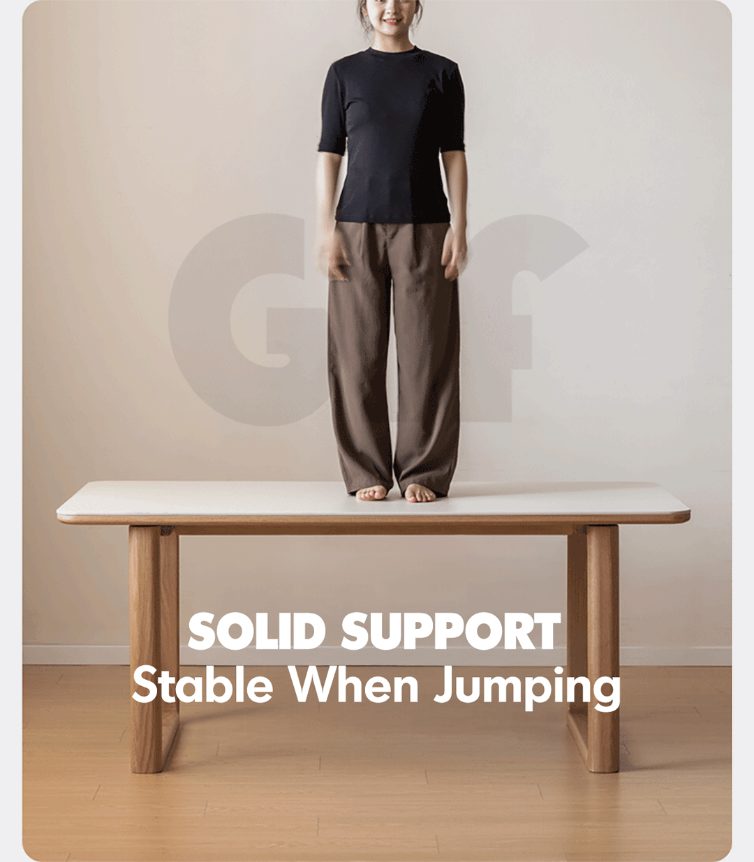 Scandinavian Oak Wood Sintered Stone Dining Table ANCHOR