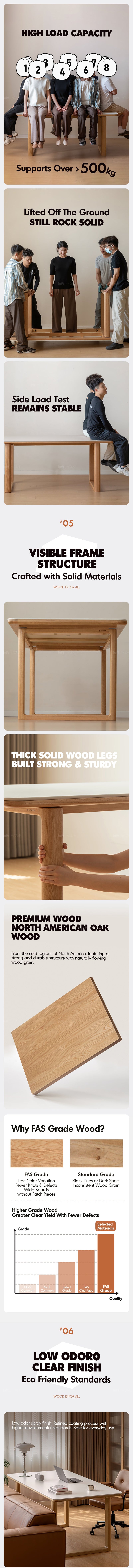 more product details and feature of Scandinavian Oak Wood Sintered Stone Dining Table ANCHOR