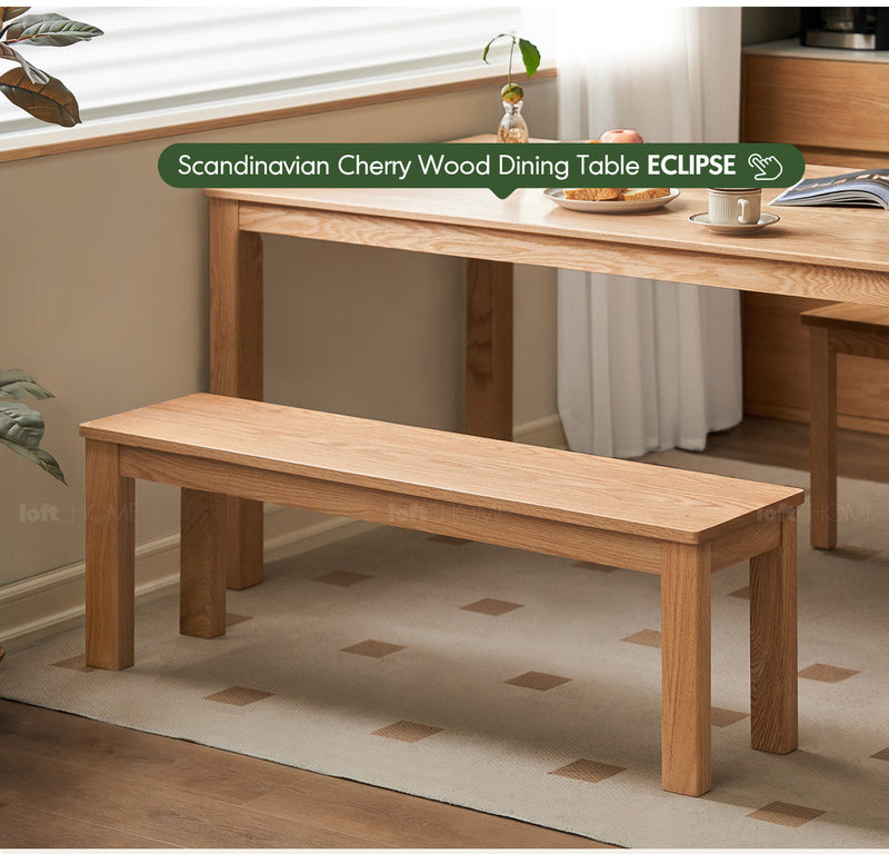 more product details and feature of Scandinavian Oak Wood Dining Bench JAMO