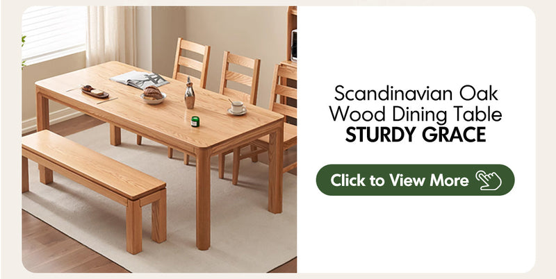 more product details and feature of Scandinavian Oak Wood Dining Bench JAMO