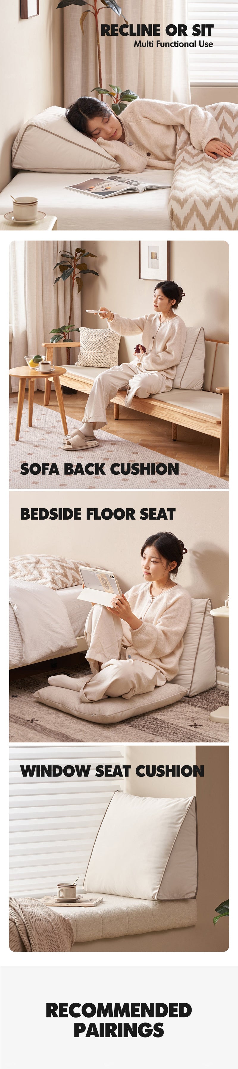 more product details and feature of Modern Cat Scratch Resistant Fabric Triangle Rest Pillow YOU