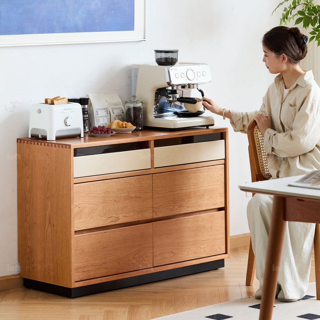 Scandinavian Cherry Wood Chest Of Drawers TIMELESS 6