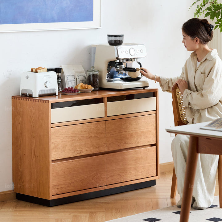 Scandinavian Cherry Wood Chest Of Drawers TIMELESS 6