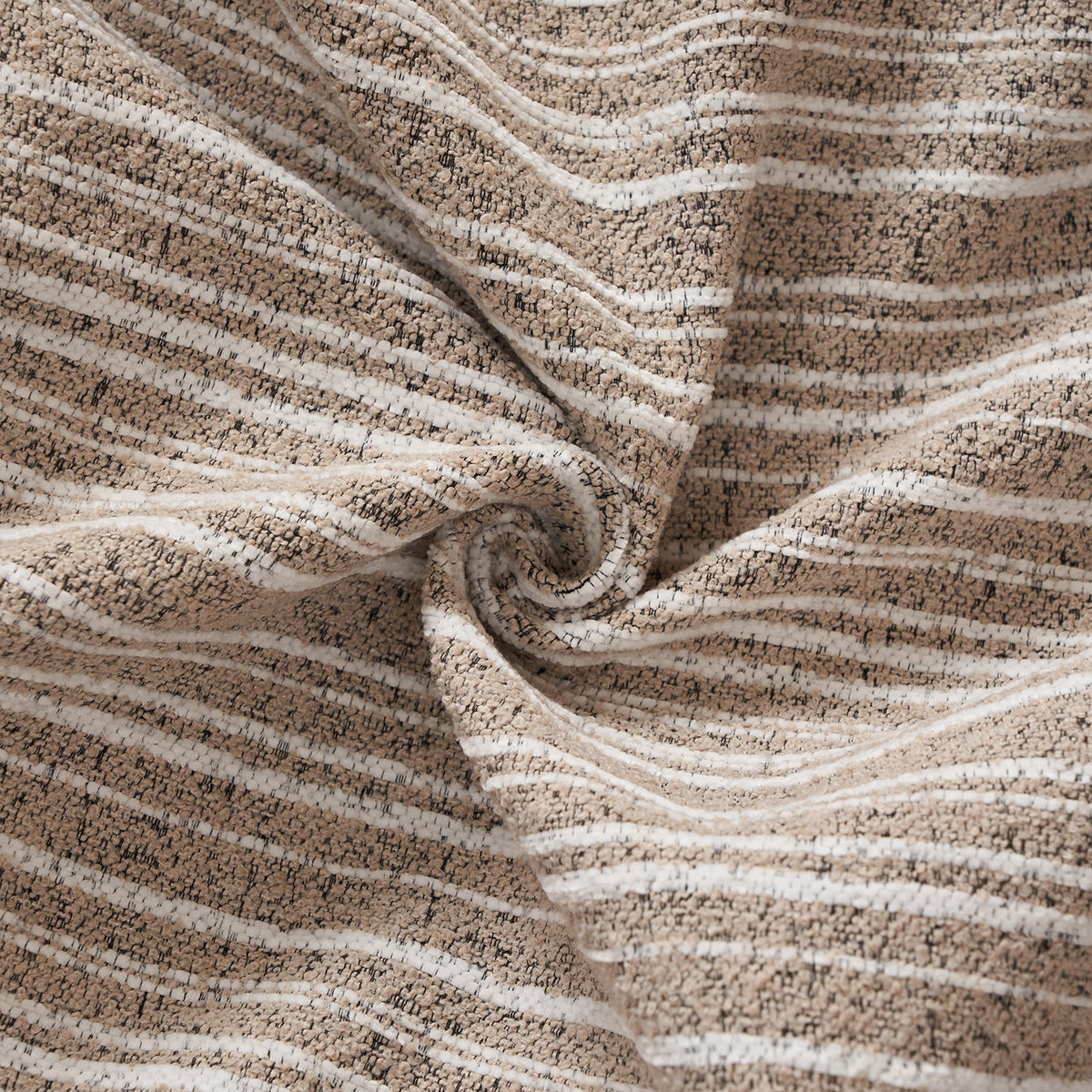 more color details of Cream Chenille Velvet Fabric Ottoman STRIPE