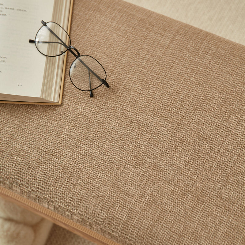 more color details of Scandinavian Oak Wood Shoe Changing Bench FUJI