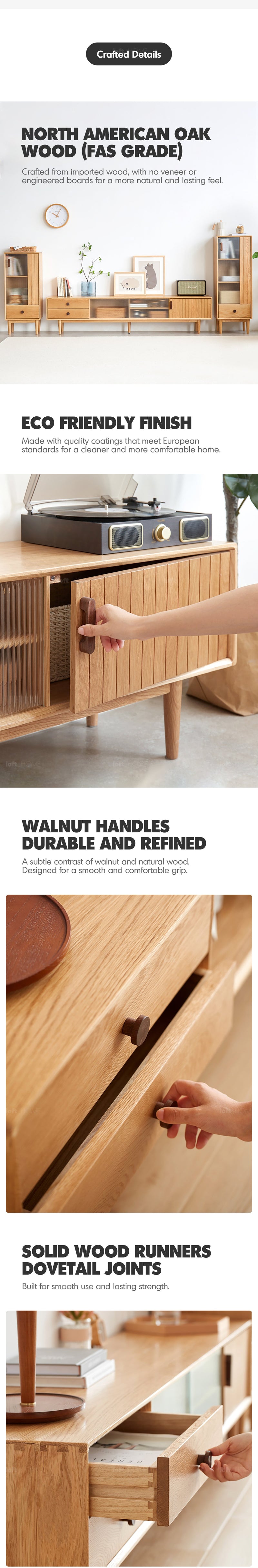 more product details and feature of Scandinavian Oak Wood TV Console DANYA