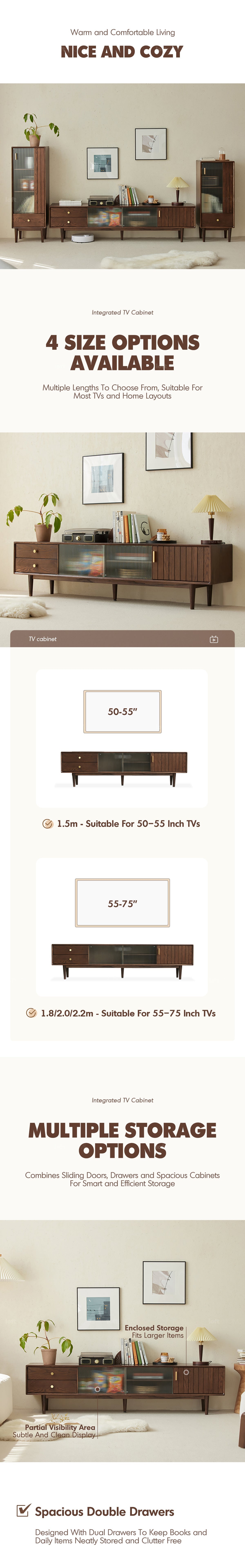 Scandinavian Oak Wood TV Console DANYA WALNUT More Details and Instruction_3