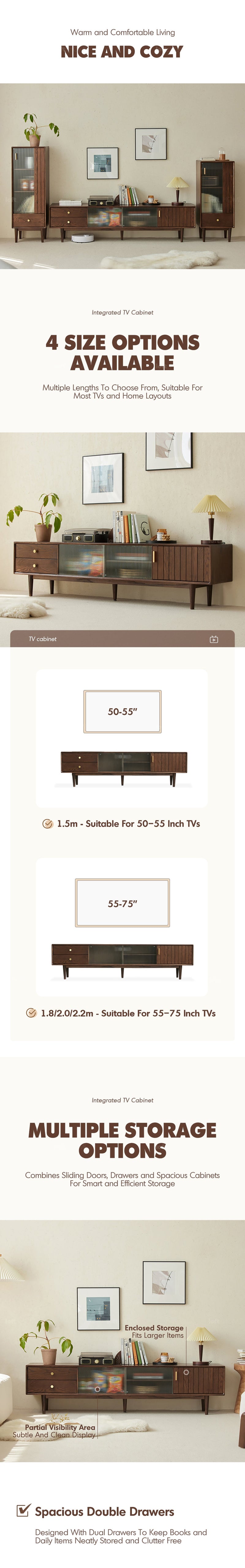 Scandinavian Oak Wood TV Console DANYA WALNUT More Details and Instruction_3