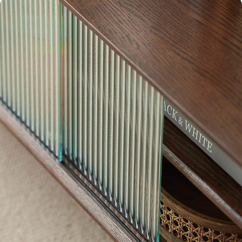 more color details of Scandinavian Oak Wood TV Console DANYA WALNUT