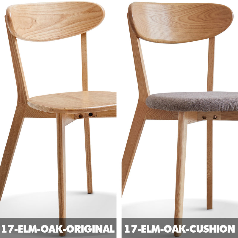more color details of Scandinavian Oak Wood Dining Chairs ELM