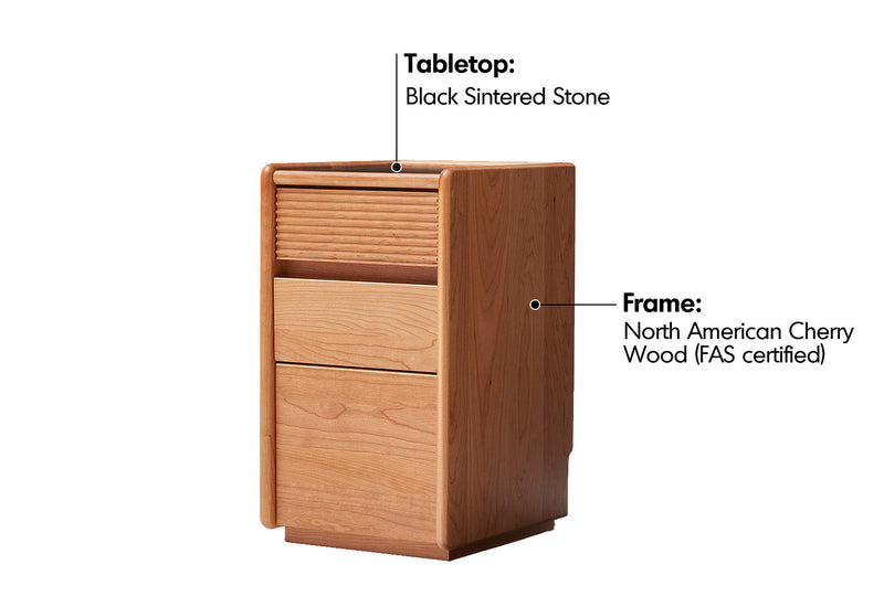 more material details of Scandinavian Cherry Wood Side Table AURIA