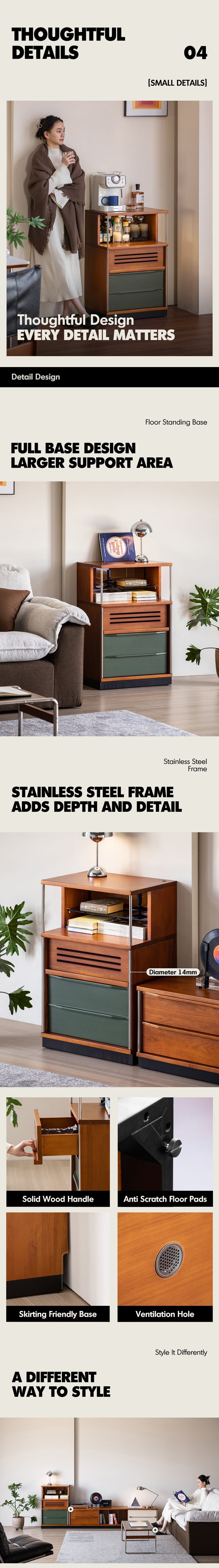 more product details and feature of Bauhaus Boxwood Chest Of 3 Drawers SILVER WING