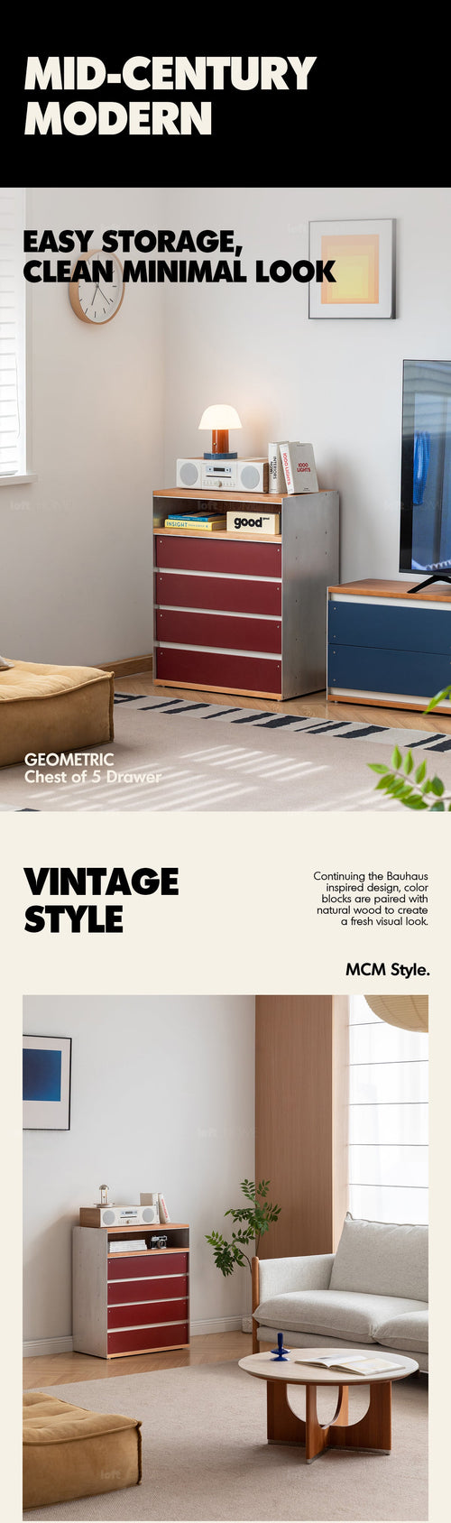 Bauhaus Aluminium Chest Of 5 Drawer GEOMETRIC Good to Know Preview-1