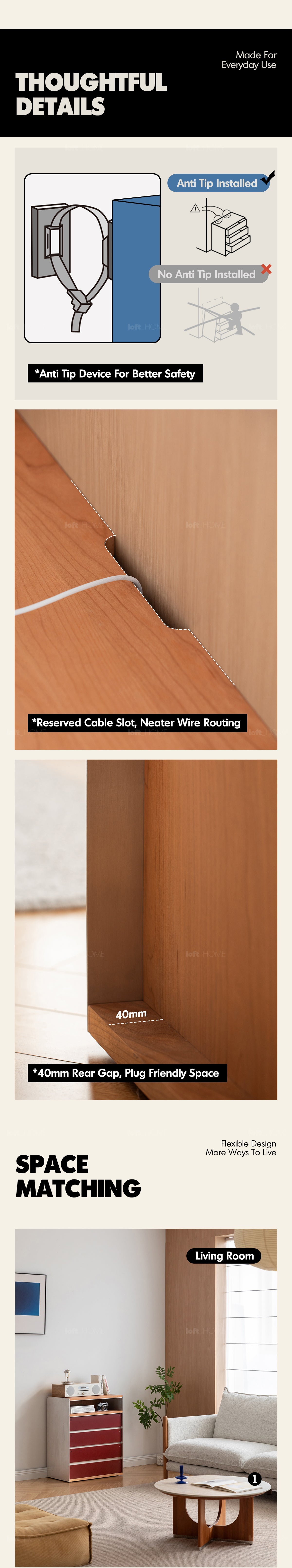 more product details and feature of Bauhaus Aluminium Chest Of 5 Drawer GEOMETRIC
