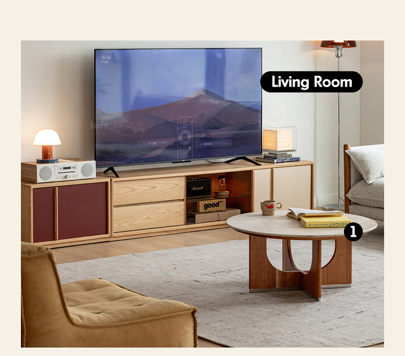more product details and feature of Bauhaus Cherry Wood TV Console TIME