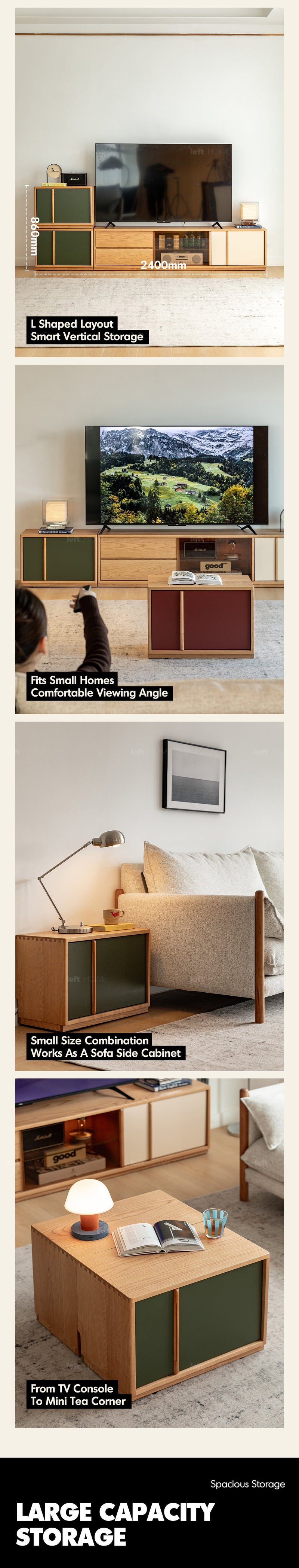 more product details and feature of Bauhaus Cherry Wood TV Console TIME
