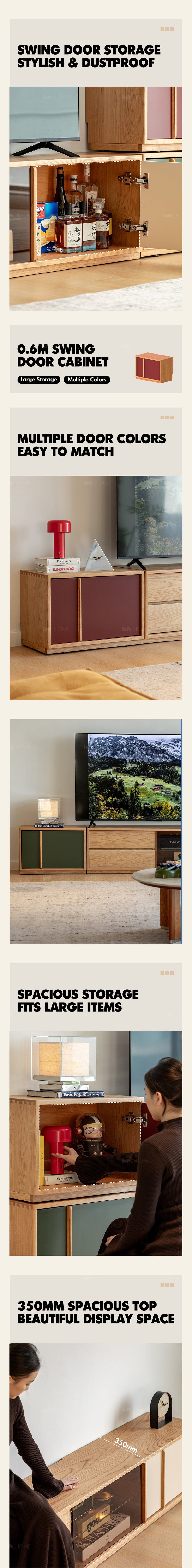more product details and feature of Bauhaus Cherry Wood TV Console TIME