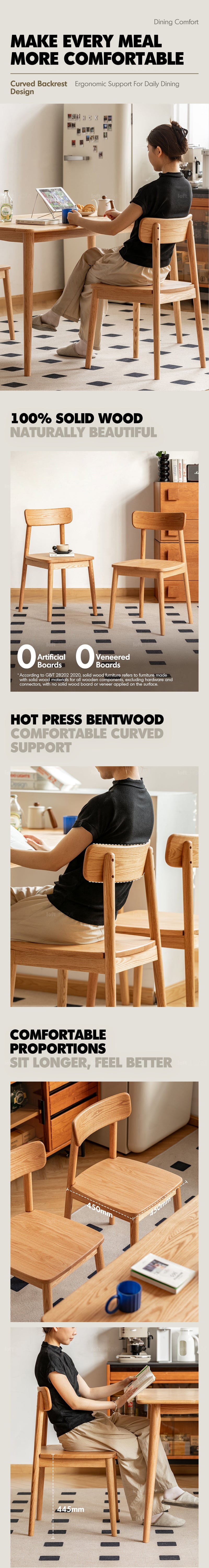 more product details and feature of Scandinavian Oak Wood  Dining Chair GREEN