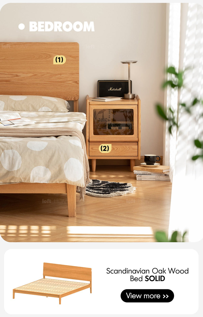 more product details and feature of Scandinavian Oak Wood Side Table OXYGEN