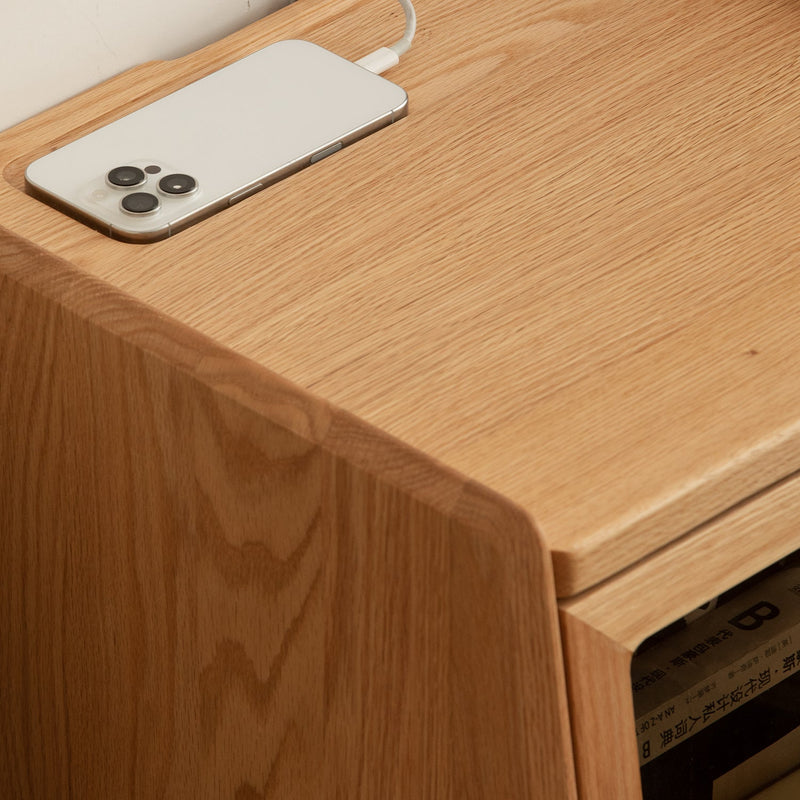 more color details of Scandinavian Oak Wood Side Table OXYGEN