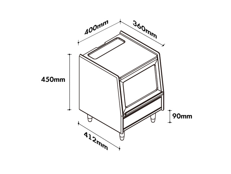 Scandinavian Oak Wood Side Table OXYGEN Size Chart