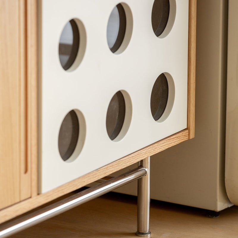 more color details of Scandinavian Oak Wood Sintered Stone Cabinet TIMELESS