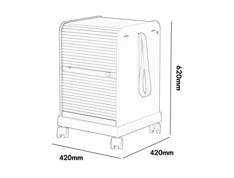 dimension detail diagram of Bauhaus Plastic Removable Side Table FOLLOW ME