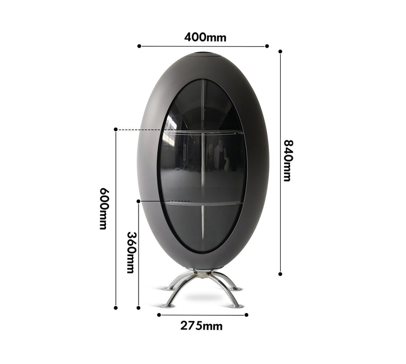 dimension detail diagram of Minimalist ABS Side Cabinet EGG