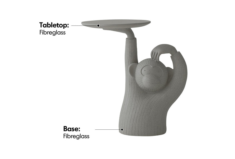 more material details of Contemporary Fiberglass Side Table MONKEY