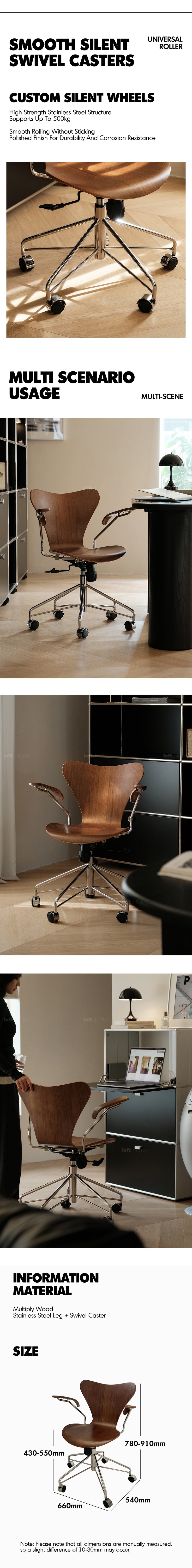 Bauhaus Plywood Study Chair SEVEN More Details and Instruction_4