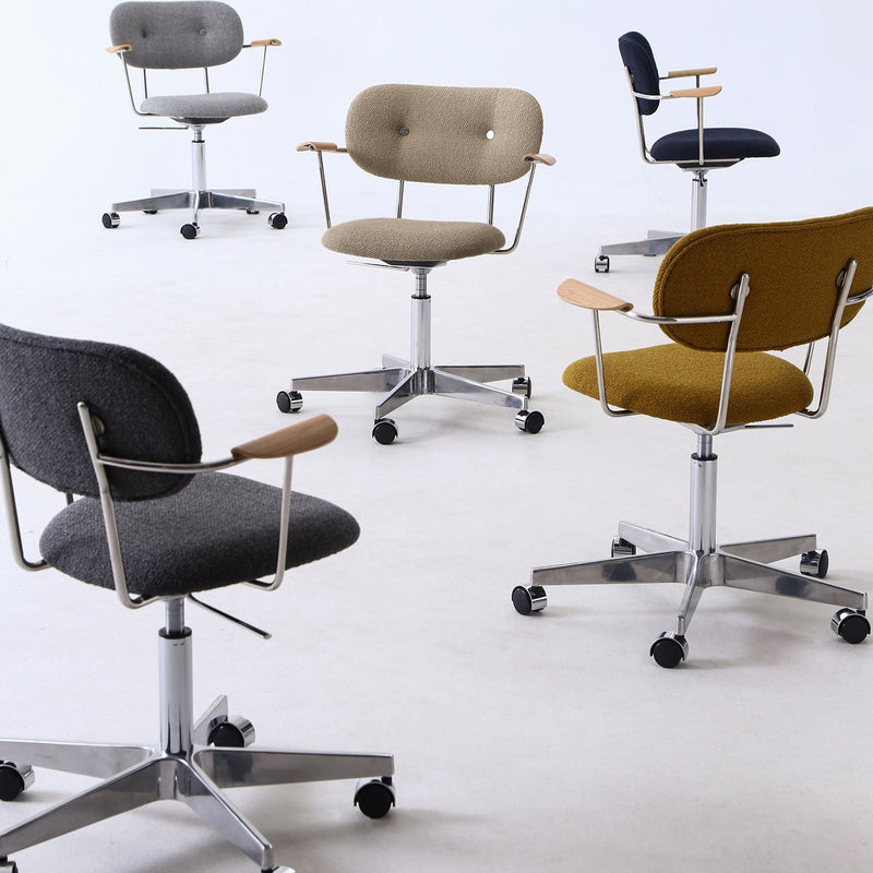 more color details of Minimalist Boucle Fabric Study Chair AODO