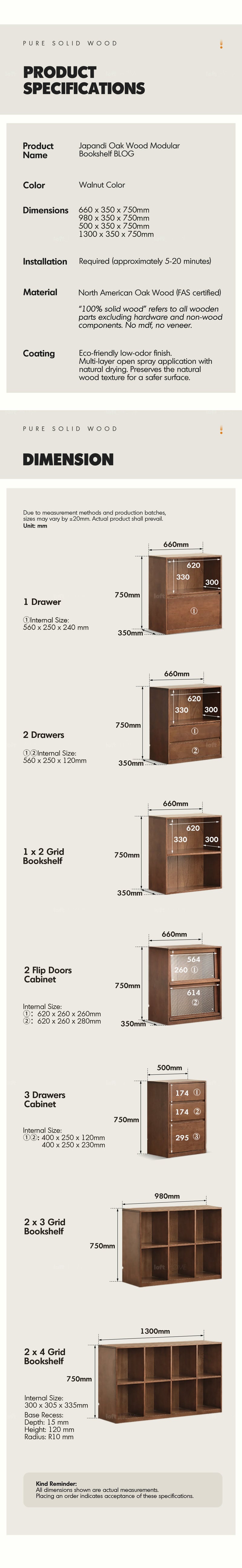more product details and feature of Japandi Oak Wood Modular Bookshelf BLOG