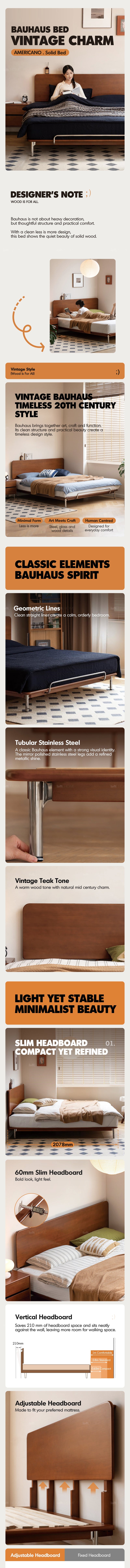 more product details and feature of Bauhaus Boxwood Bed AMERICANO
