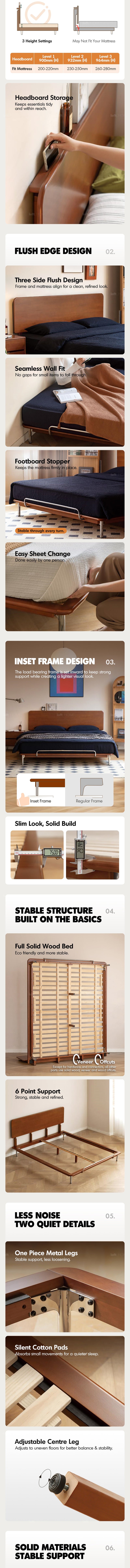 more product details and feature of Bauhaus Boxwood Bed AMERICANO