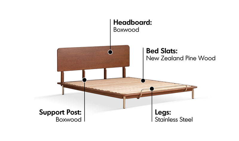 more material details of Bauhaus Boxwood Bed AMERICANO