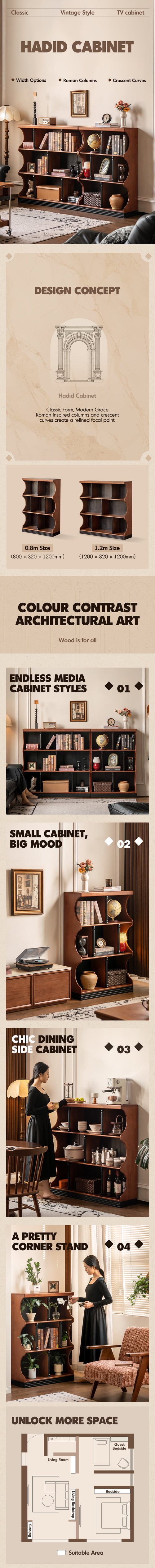 Vintage Rubber Wood Bookshelf HADID Good to Know Preview-1